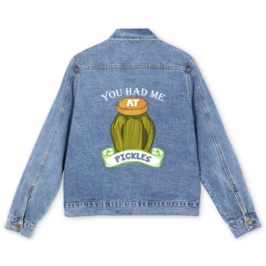 Discover Pickles vegetarian Gift For Pickle Lovers Men's Denim Jackets