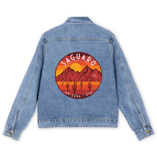 Discover Saguaro National Park - Saguaro National Park - Men's Denim Jackets