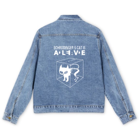 Discover Cat Dead Alive Schrodinger s Men's Denim Jackets