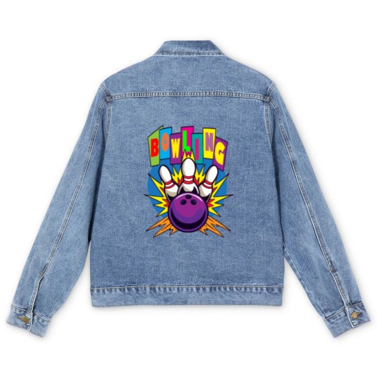 Discover Colorful Pin Bowling Men's Denim Jackets