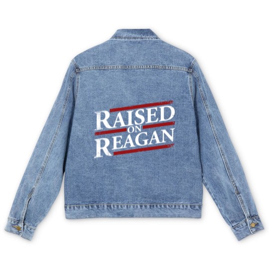Discover Raised On Reagan 80'S Nostalgia Men's Denim Jackets