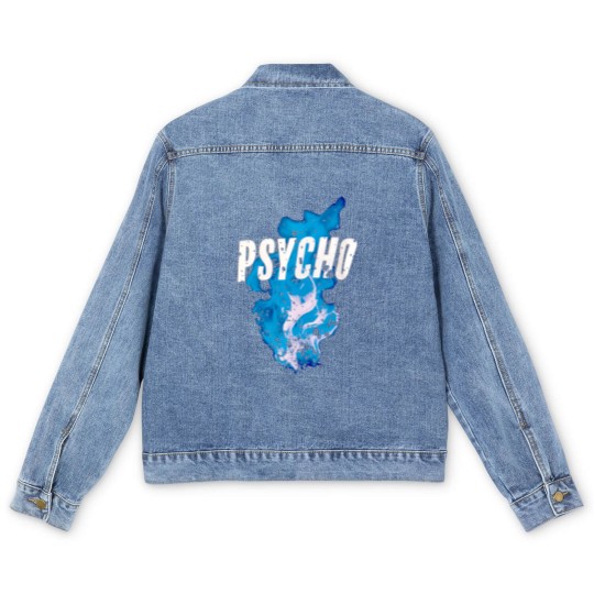 Discover Psycho Blue Fire - Dave Psychodrama - Men's Denim Jackets