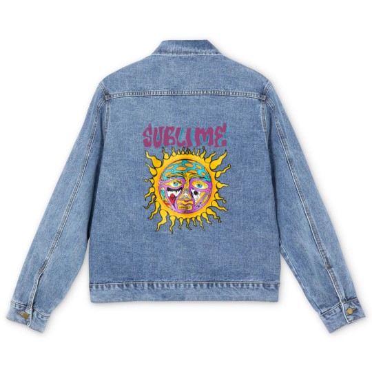 Discover Sublime Vintage Logo Men's Denim Jackets - Sublime Men's Denim Jackets, Rock Band Men's Denim Jackets, Fan Gift Birthday