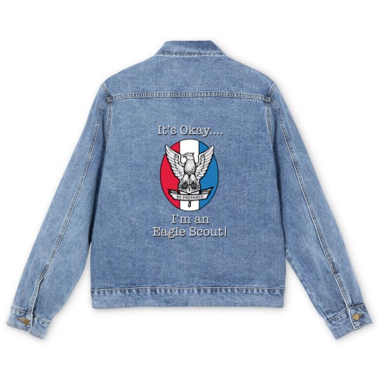 Discover It's Okay, I'm an Eagle Scout Men's Denim Jackets Men's Denim Jackets