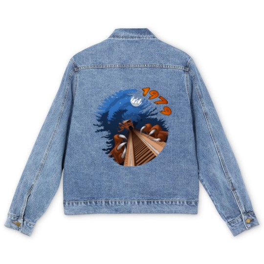 Discover NIGHT RIDES ONLY - Beast Roller Coaster at Kings Island - Kings Island - Men's Denim Jackets