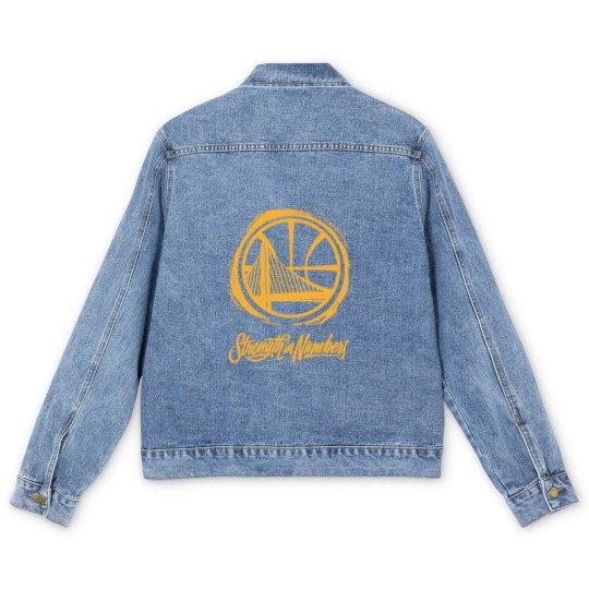Discover strength in numbers warriors Men's Denim Jackets