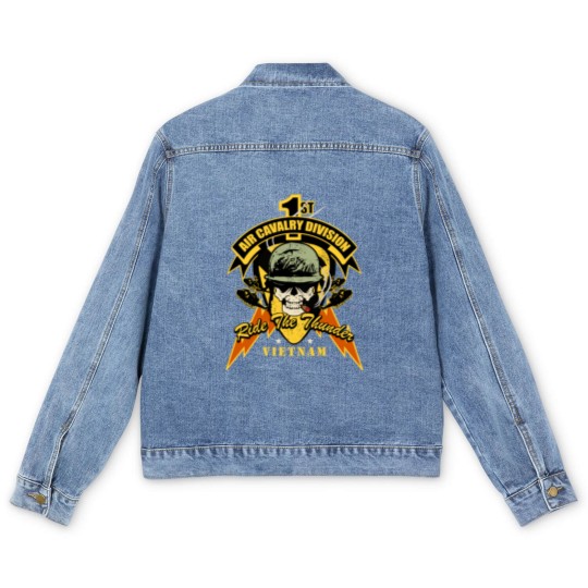 Discover 1St Air Cavalry Division Men's Denim Jackets