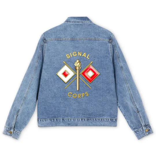 Discover Signal Corps Branch Insignia Men's Denim Jackets