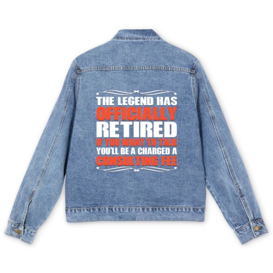 Discover The Legend Has Officially Retired Funny Retirement - Retirement - Men's Denim Jackets
