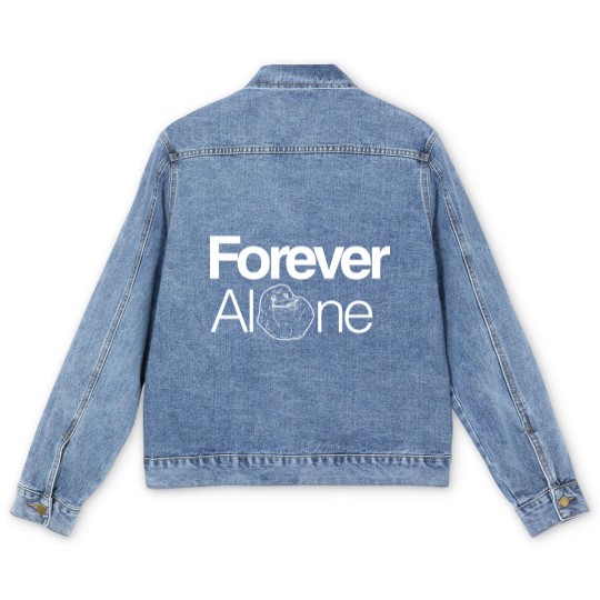 Discover Forever Alone White Men's Denim Jackets