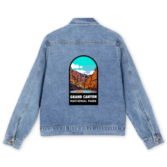 Discover Grand Canyon National Park Badge Men's Denim Jackets
