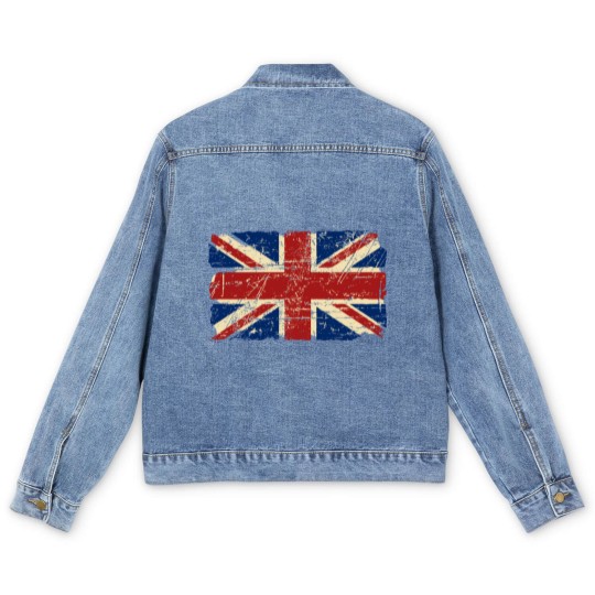 Discover Union Jack Flag - Vintage Look Men's Denim Jackets