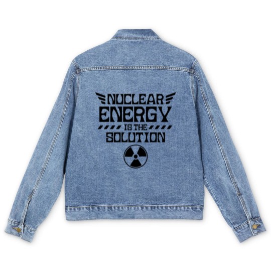 Discover Nuclear energy is the solution Atomic Fusion Clean Men's Denim Jackets