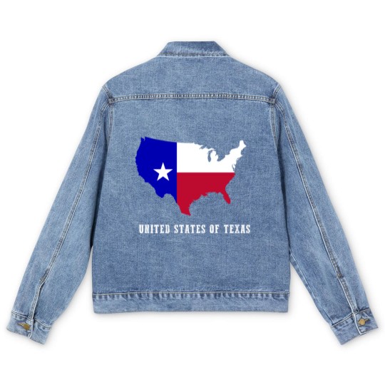 Discover United States of Texas Map or Lone Star State Fans Men's Denim Jackets