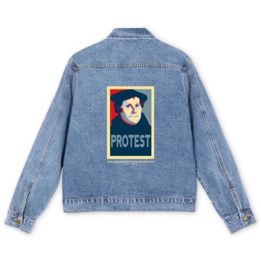 Discover Luther REFORM (with 500th anniversary tag) - Martin Luther - Men's Denim Jackets