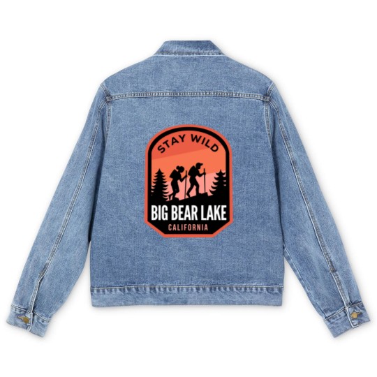 Discover Big Bear Lake California Hiking in Nature - Big Bear Lake California - Men's Denim Jackets