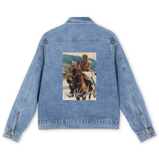 Discover Townes Van Zandt - Retro On Horse Fan Art - Townes Van Zandt - Men's Denim Jackets