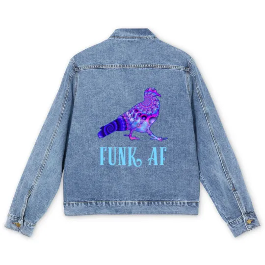 Discover Pigeons Playing Ping Pong Funk AF PPPP Men's Denim Jackets