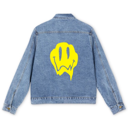 Discover Melting Acid Smiley Face Men's Denim Jackets
