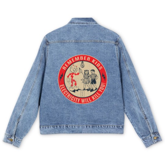 Discover CIPS Retro Sign - Electricity will kill you - Electricity Will Kill You - Men's Denim Jackets
