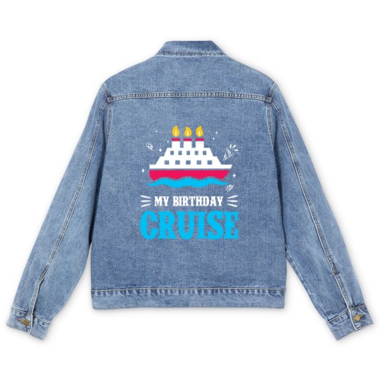 Discover Birthday Cruise Cruising Cruise Ship Holiday Men's Denim Jackets