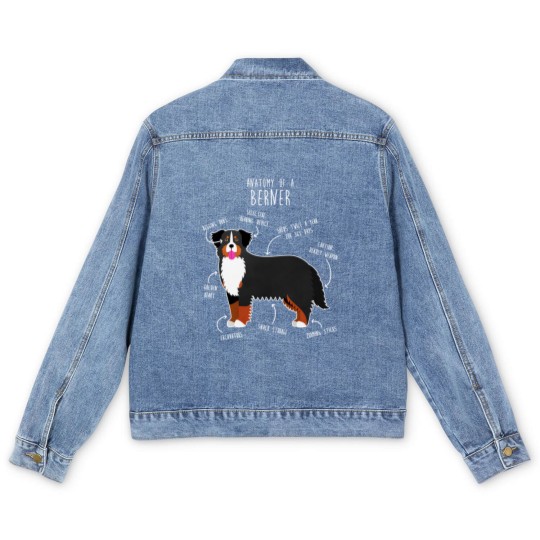 Discover Bernese Mountain Dog Anatomy - Bernese Mountain Dog - Men's Denim Jackets