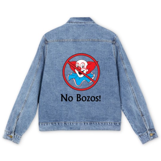 Discover No Bozos Clown Men's Denim Jackets Men's Denim Jackets