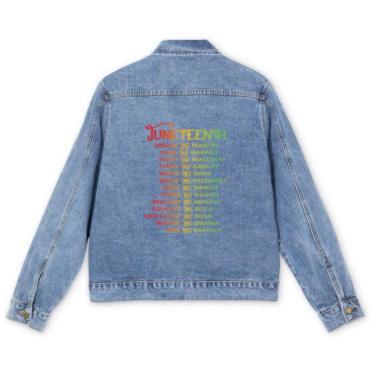 Discover Juneteenth Dream Like Leaders Black Men Women Boys Men's Denim Jackets