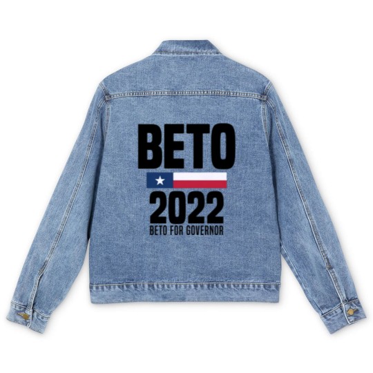 Discover Beto 2022 Beto For Governor American Flag Men's Denim Jackets
