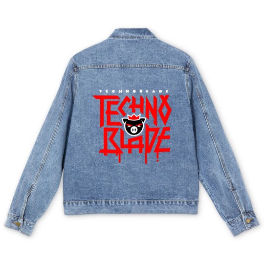 Discover Technoblade Pig Men's Denim Jackets, RIP Technoblade Men's Denim Jackets, Technoblade Never Dies Men's Denim Jackets