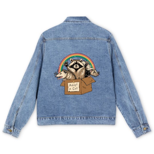 Discover Racoon Opossum Men's Denim Jackets