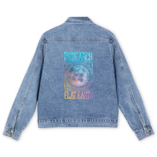 Discover Research Flat Earth #FlatEarth Men's Denim Jackets