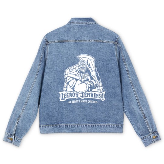 Discover Leeroy Jenkins! White - Warcraft - Men's Denim Jackets