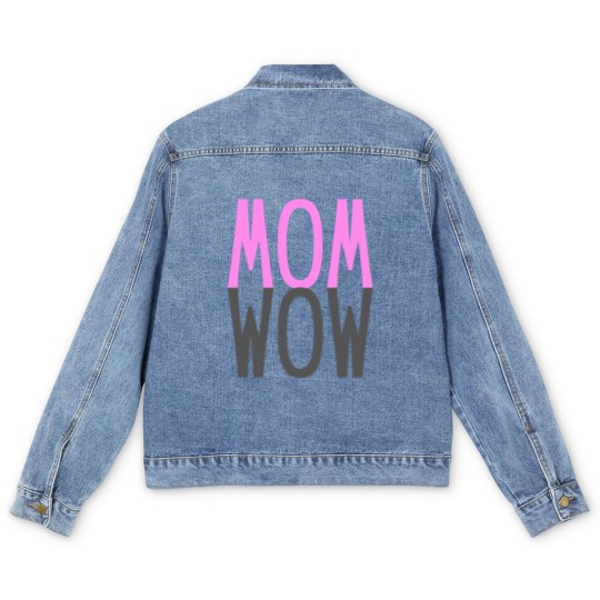 Discover Mom Wow Kids Super Power Mothers Day Gift Men's Denim Jackets