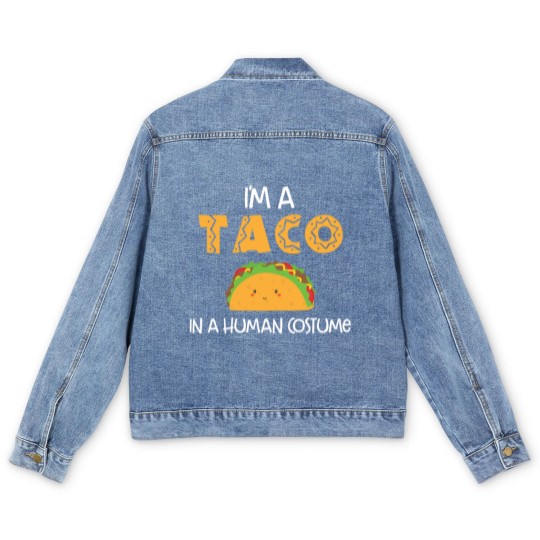 Discover I m a taco in a human costume Men's Denim Jackets