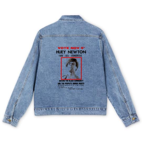 Discover Vote Huey! - Huey Newton - Men's Denim Jackets