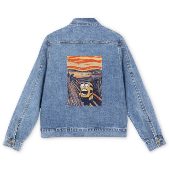Discover the screaming minion edvard munch - Minions Parody - Men's Denim Jackets