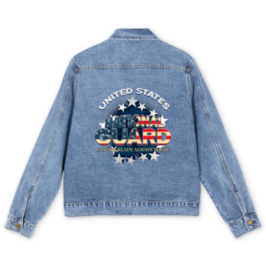 Discover US National Guard Always Ready Always Th Men's Denim Jackets