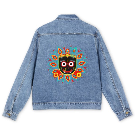 Discover Jai Jagannath hare rama hare krishna Men's Denim Jackets