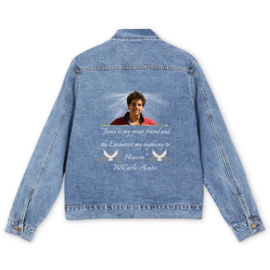 Discover Blessed Carlo Acutis Quote Men's Denim Jackets Men's Denim Jackets Perfect Men's Denim Jackets