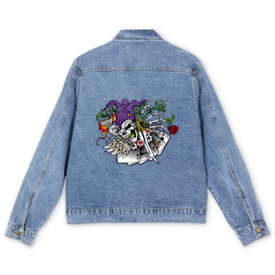 Discover Badass Poker Joker Men's Denim Jackets