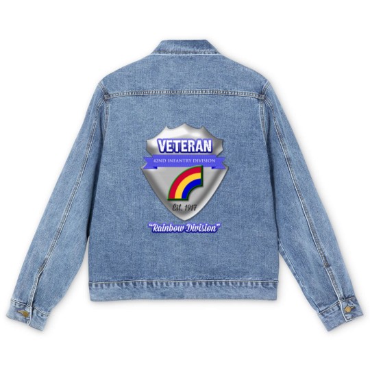 Discover Veteran 42nd Infantry Division Men's Denim Jackets