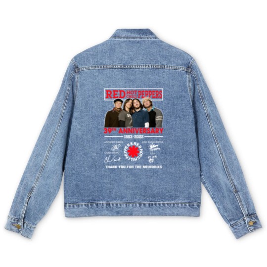 Discover Vintage Red Hot Chili Peppers By The Way Men's Denim Jackets, Red Hot Chili Peppers Men's Denim Jackets