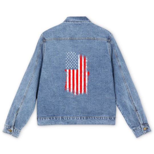 Discover American flag Men's Denim Jackets