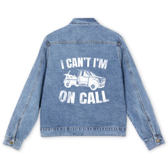 Discover Tow Truck Driver Wrecker Recovery Vehicle Men's Denim Jackets