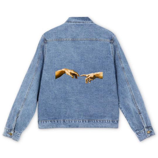 Discover Michelangelo Creation of Adam - Creation Of Adam - Men's Denim Jackets