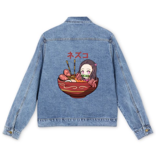 Discover Ramen neko - neko - Men's Denim Jackets