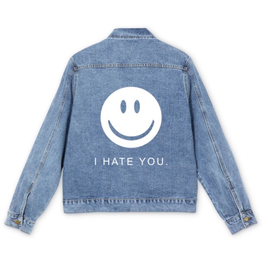 Discover I Hate You Face Gamer Hip-hop Juggalo Men's Denim Jackets