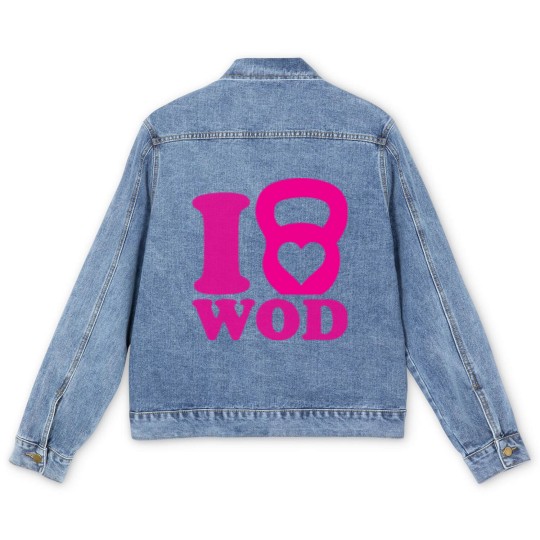 Discover I Love WOD (CrossFit) Men's Denim Jackets