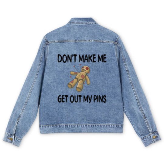 Discover Voodoo Doll Witchcraft Ritual Occult Voodoo Priest Men's Denim Jackets